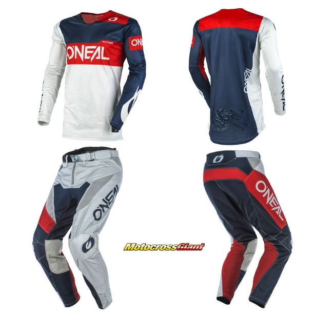 Gray//Blue//Red, L ONeal Airwear Freez Adult Jersey
